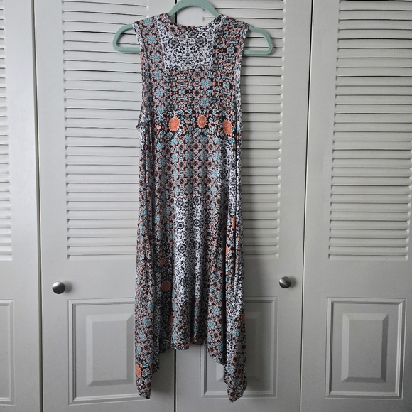 Anthropologie Maeve Hi Neck Swing Dress Multi Floral Print Size S #145 - Picture 1 of 8